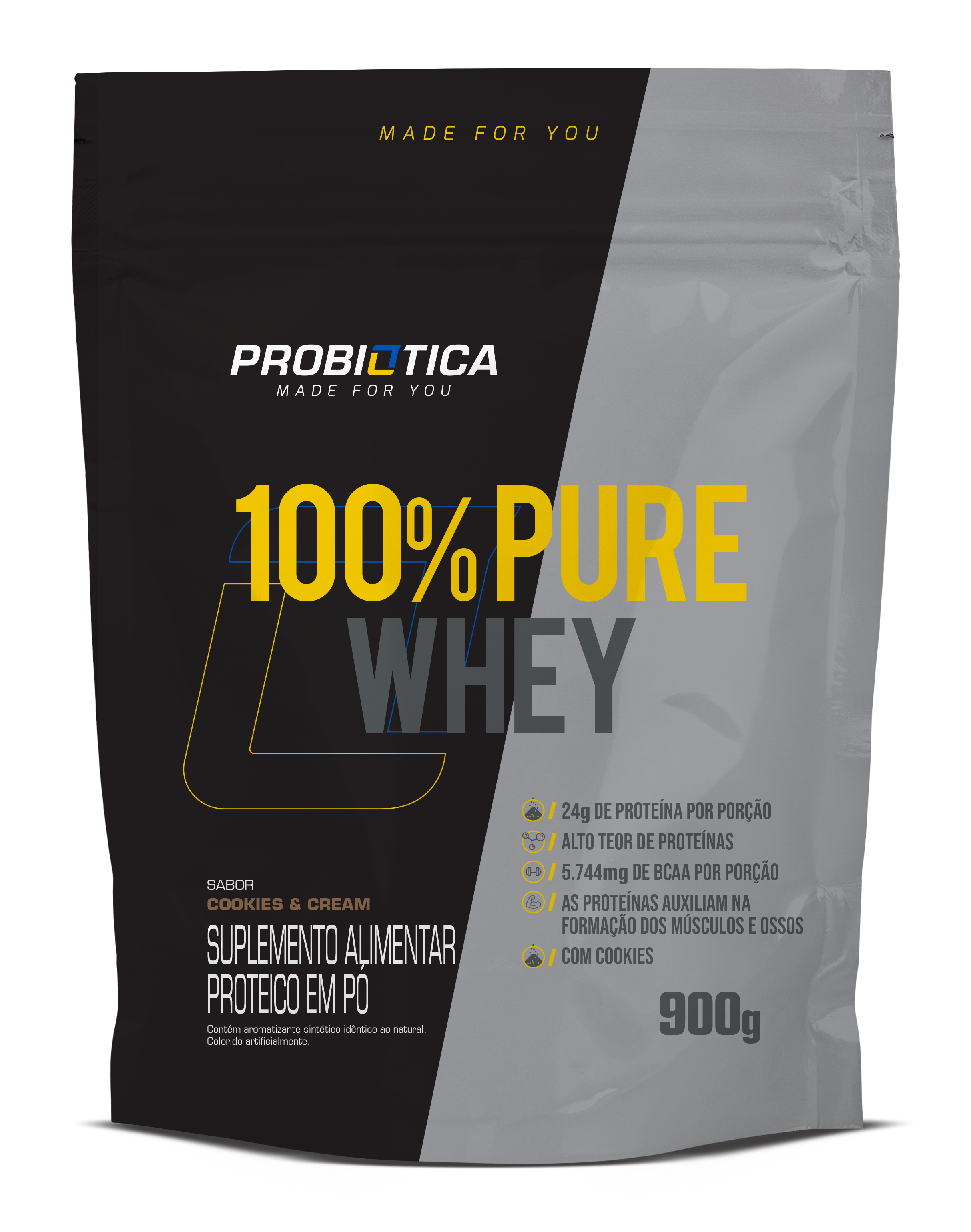 100_ Whey - Refil - 900g - Cookies _ Cream
